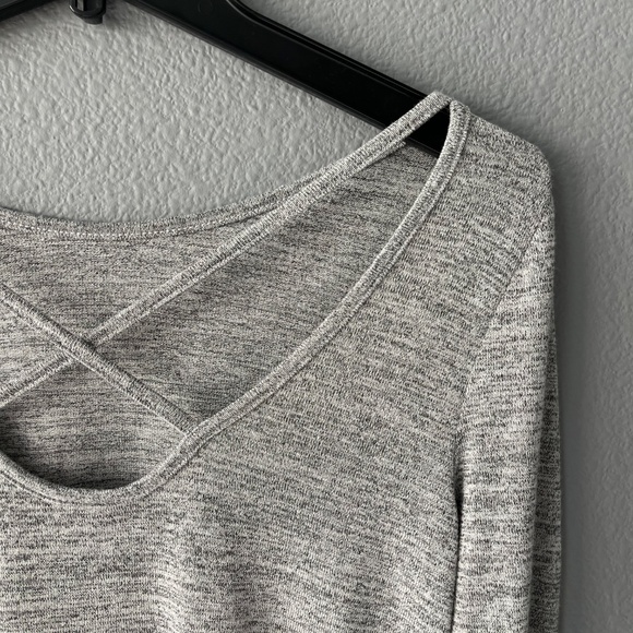 Open Back Grey Sweater - Picture 6 of 10
